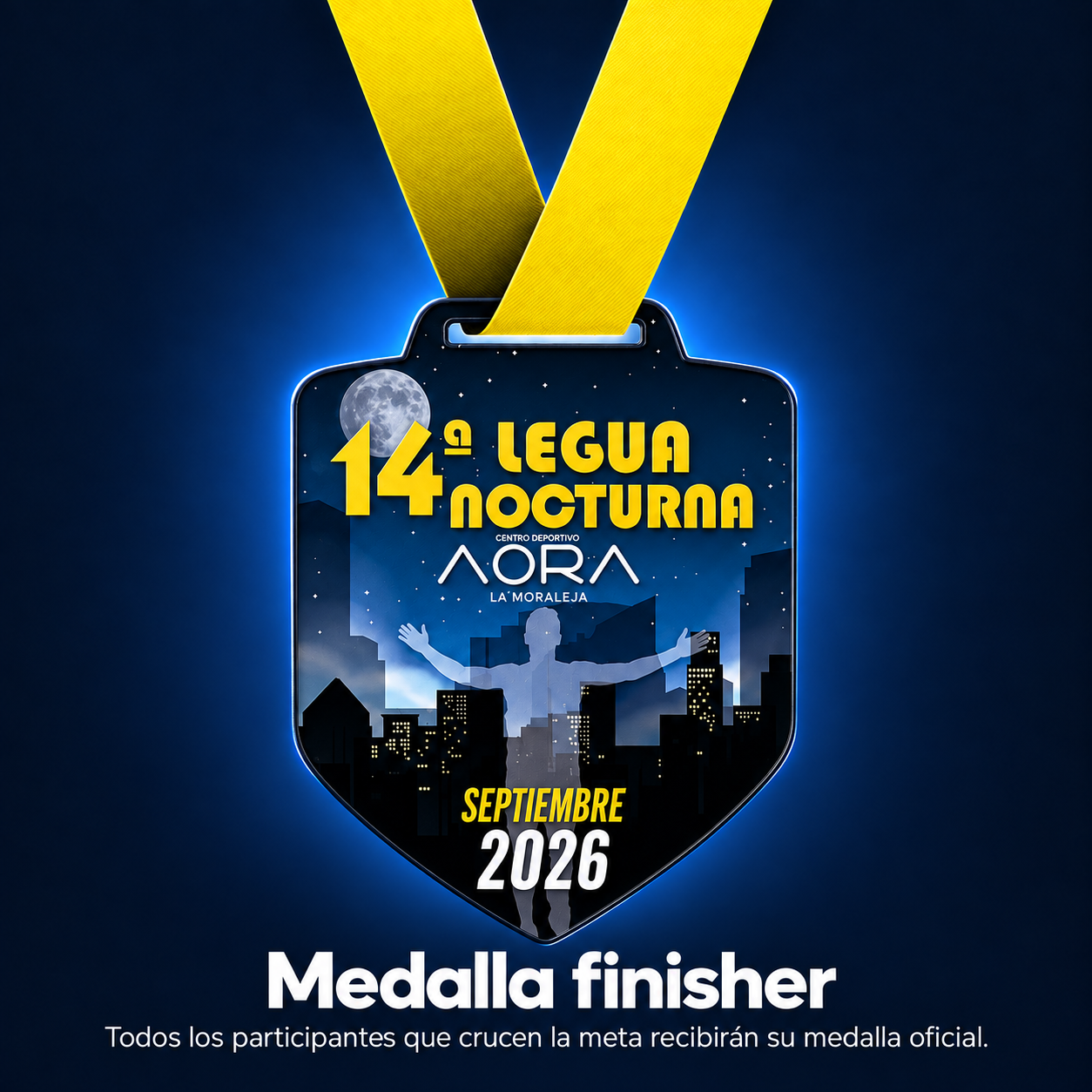 Medalla 14ª Legua Nocturna AORA La Moraleja WEB texto